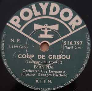 Edith Piaf Coup De Grisou Le Chasseur De L Hotel Shellac