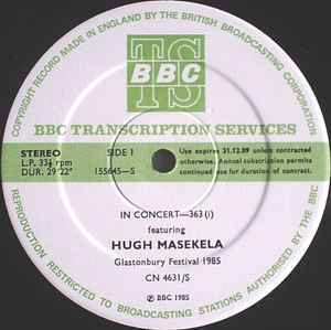 Hugh Masekela - In Concert-363 album cover