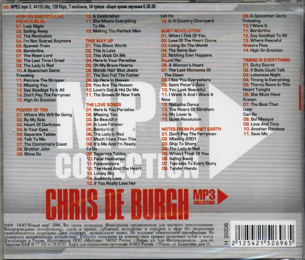 télécharger l'album Chris de Burgh - MP3 Collection CD 2