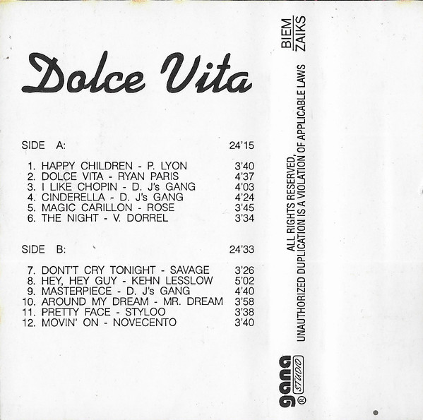 lataa albumi Various - Dolce Vita 1