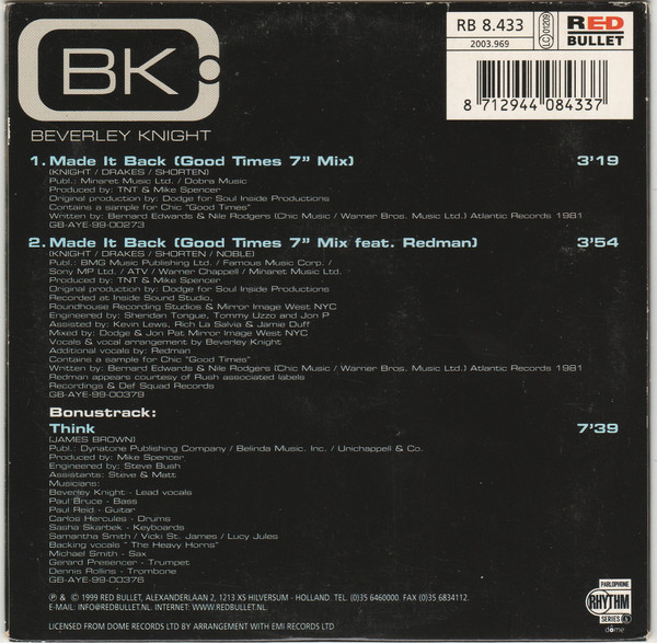 lataa albumi Beverley Knight - Made It Back 99