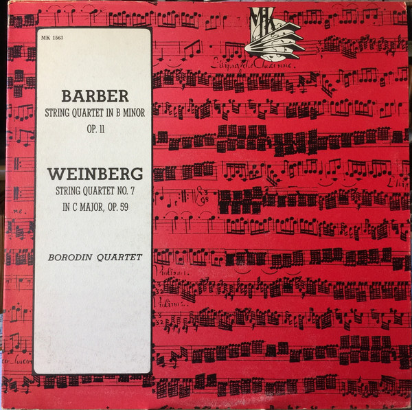last ned album Barber Weinberg Borodin Quartet - String Quartet In B Minor String Quartet No 7 In C Major