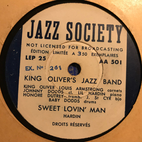 King Oliver's Jazz Band – Sweet Lovin' Man / Sobbin' Blues 