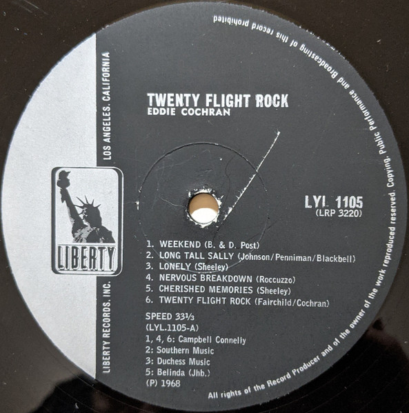 日本製 2ウェイ EDDIE COCHRAN TWENTY FLIGHT ROCK レアアナログ