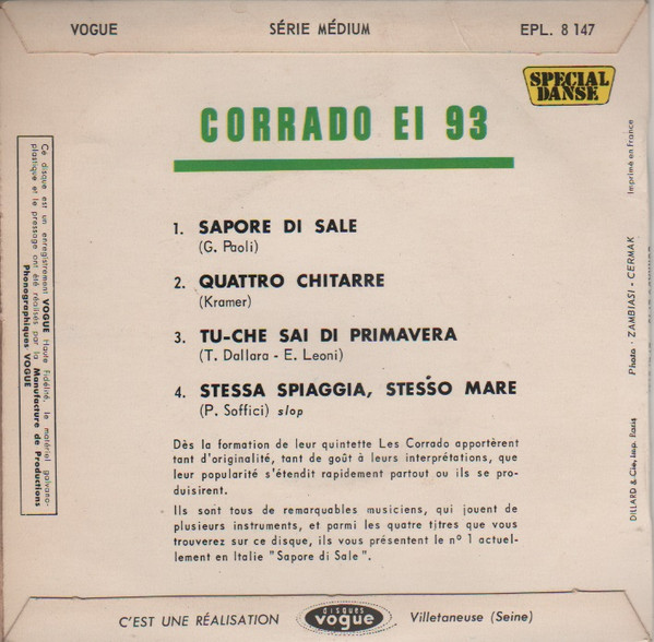 télécharger l'album Corrado Ei 93 - Sapore Di Sale
