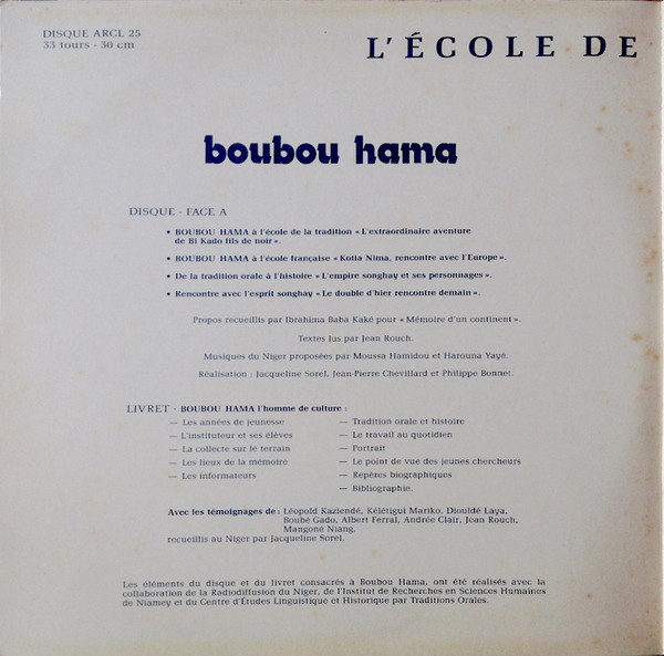 last ned album Boubou Hama, Alexis Kagamé - LEcole De La Tradition