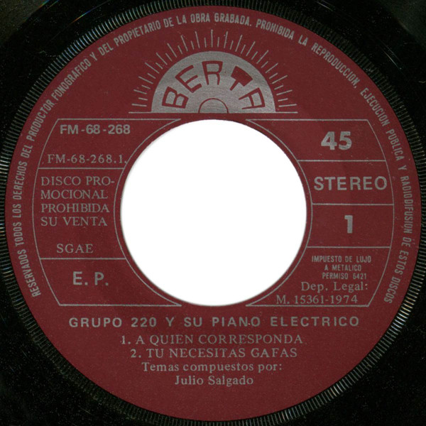 ladda ner album Grupo 220 Y Su Piano Electrico - A Quien Corresponda