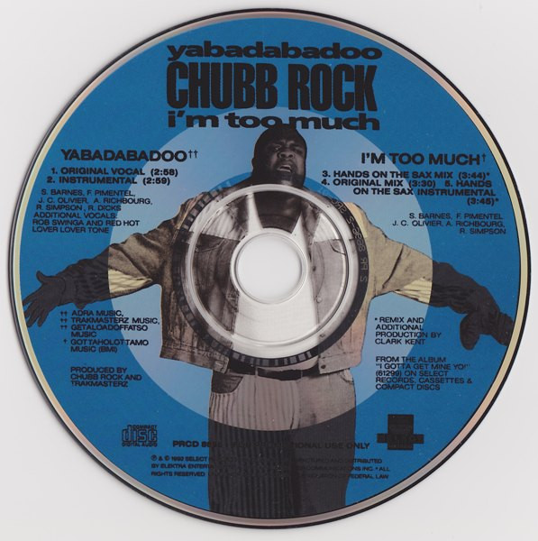 Chubb Rock – Yabadabadoo / I'm Too Much (1992, Cassette) - Discogs