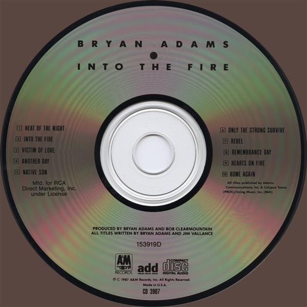 Bryan Adams- Heat of the Night 1987 From CD: Into The Fire