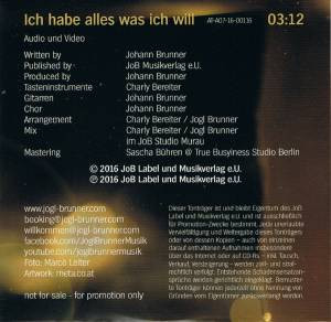 ladda ner album Jogl Brunner - Ich Habe Alles Was Ich Will