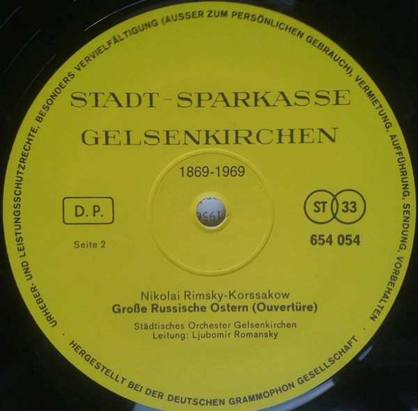 télécharger l'album Various - Stadt Sparkasse Gelsenkirchen 1869 1969