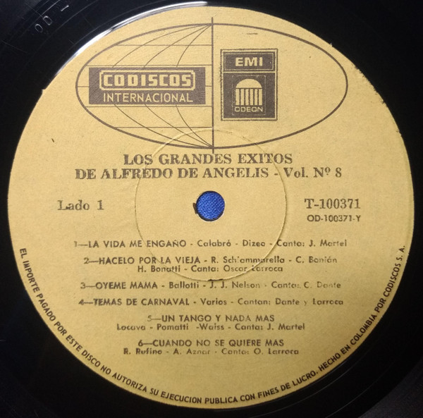 ladda ner album Alfredo de Angelis - Los Grandes Éxitos De Alfredo De Angelis Vol 8