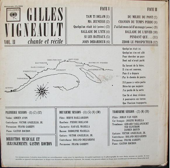 Gilles Vigneault - Vol. II Chante Et Récite | Columbia (FL 298) - 2