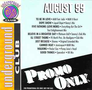 Promo Only Underground Club: August 99 (1999, CD) - Discogs