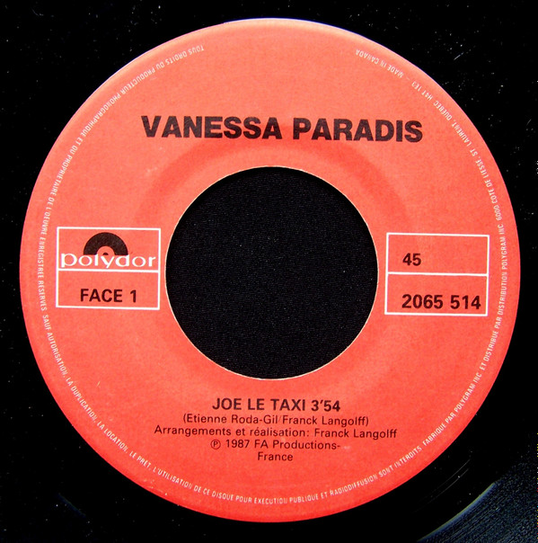 Vanessa Paradis - Joe Le Taxi | Polydor (2065 514) - main