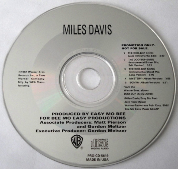 Miles Davis – The Doo Bop Song EP (1992, CD) - Discogs