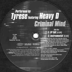 Tyrese – Criminal Mind (1999, Vinyl) - Discogs