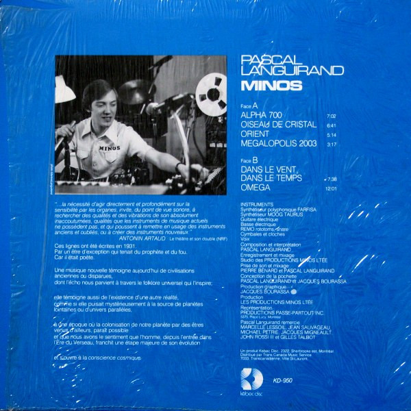 Pascal Languirand - Minos | Kébec-Disc (KD-950) - 2