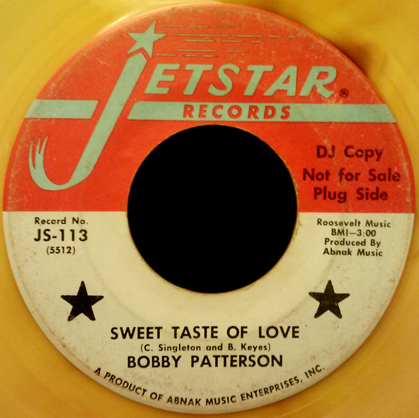 Bobby Patterson Sweet Taste Of Love 1968 Yellow Vinyl Discogs