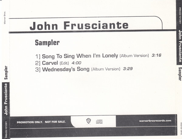 John Frusciante – Sampler (2004, CD) - Discogs