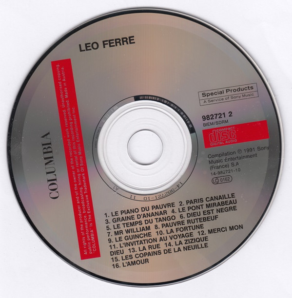 lataa albumi Léo Ferré - 16 Grands Succès