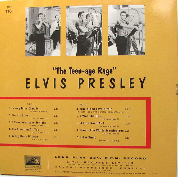 Elvis Presley – The Teen-age Rage (1996, Vinyl) - Discogs