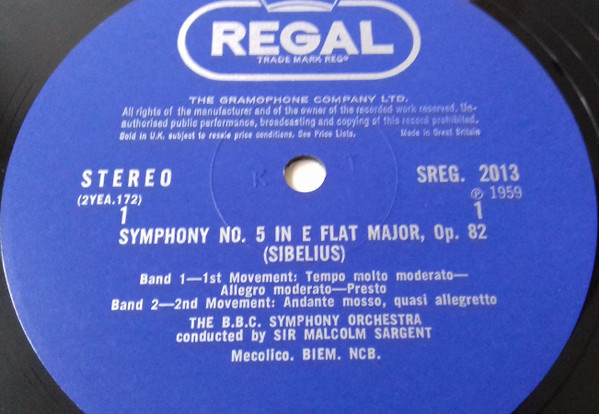 Album herunterladen Sibelius, BBC Symphony Orchestra Sir Malcolm Sargent - Symphonie No 5 In E Flat