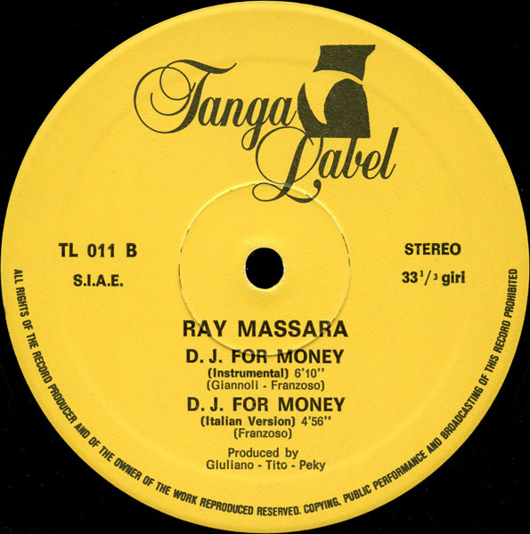 last ned album Ray Massara - DJ For Money
