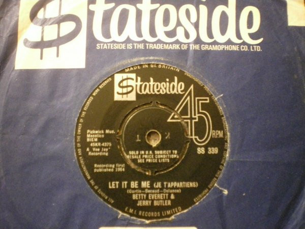 Betty Everett & Jerry Butler – Let It Be Me (1964, Vinyl) - Discogs