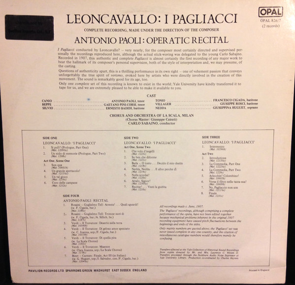 last ned album Leoncavallo - I Pagliacci