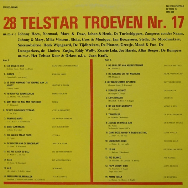 lataa albumi Various - 28 Telstar Troeven 17