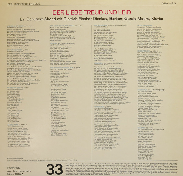 baixar álbum Schubert, Dietrich FischerDieskau - Der Liebe Freud Und Leid Ein Schubert Abend Mit Dietrich Fischer Dieskau