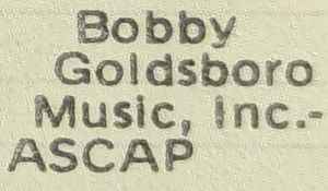 Bobby Goldsboro Music, Inc. image