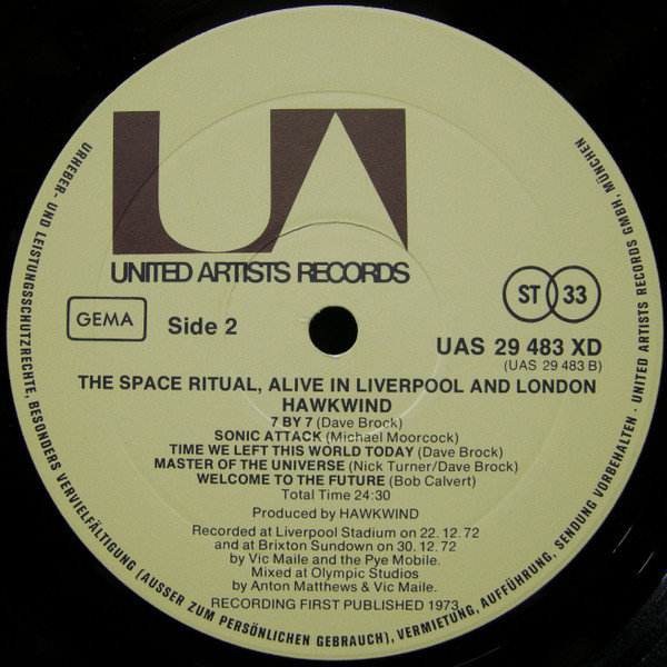 Hawkwind - Space Ritual | United Artists Records (UAS 29483/4XD) - 4