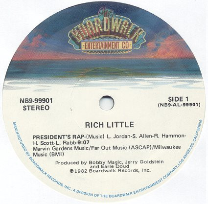 Rich Little – President's Rap (1982, Vinyl) - Discogs