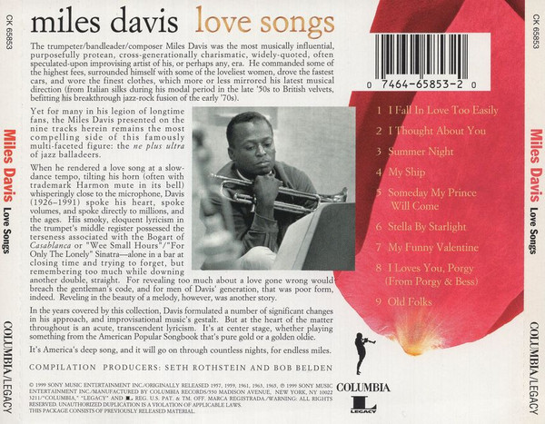 Miles Davis - Love Songs | Columbia (CK 65853) - 2