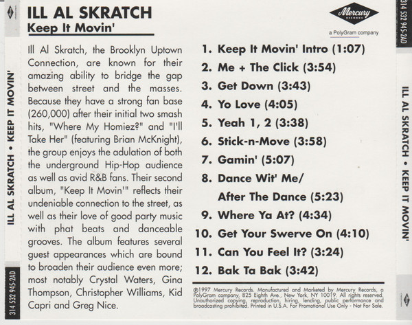 Ill Al Skratch – Keep It Movin' (1997, CD) - Discogs