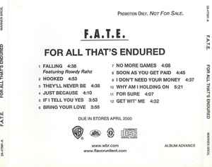 F.A.T.E. - For All That's Endured album cover