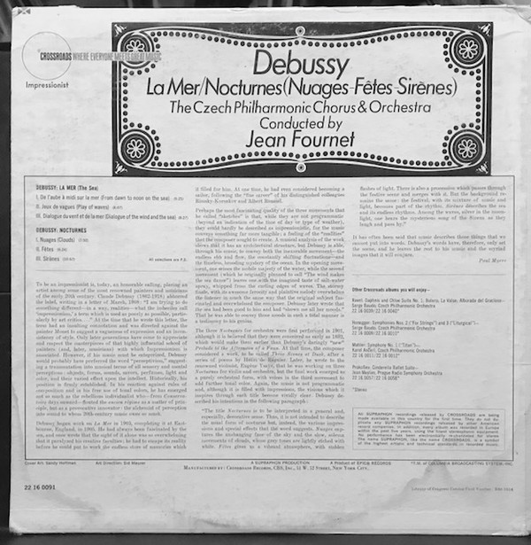 Album herunterladen Claude Debussy, Czech Philharmonic Orchestra, Jean Fournet - Nocturnes La Mer