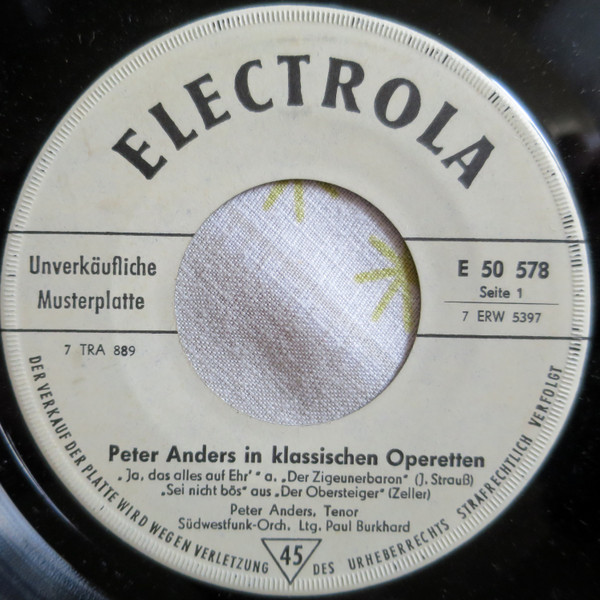 descargar álbum Peter Anders - Peter Anders In Klassischen Operetten