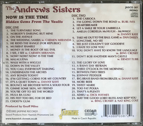 last ned album The Andrews Sisters - Now Is The Time