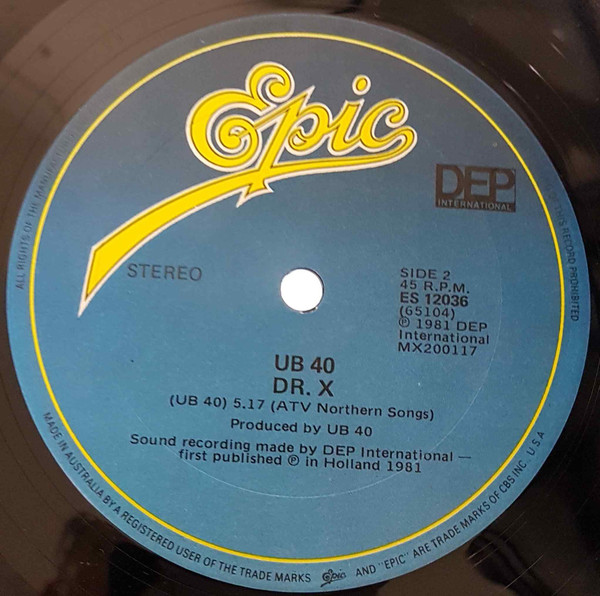 UB 40 - Don't Walk On The Grass | Epic (ES 12036) - 4