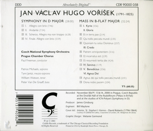 télécharger l'album Voříšek - Symphony In D Mass In B Flat