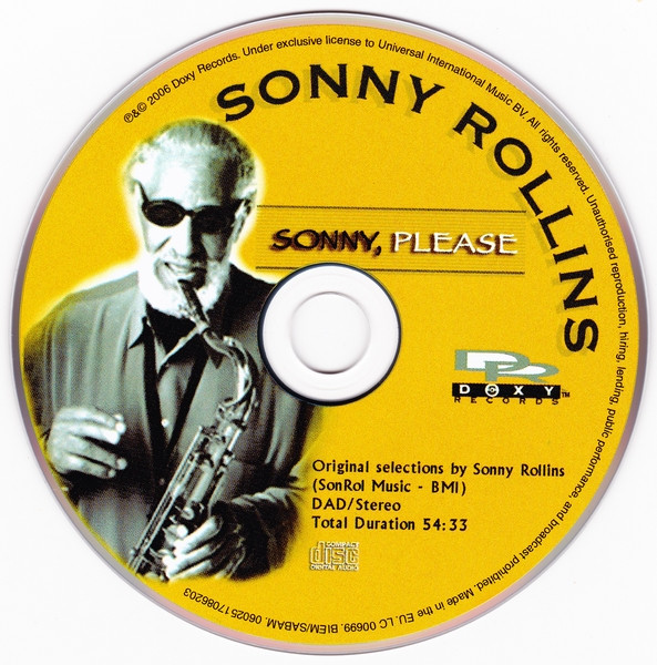 Sonny Rollins - Sonny, Please | Doxy Records (0602517086203) - 3