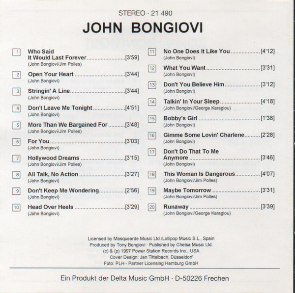 ladda ner album John Bongiovi - John Bongiovi
