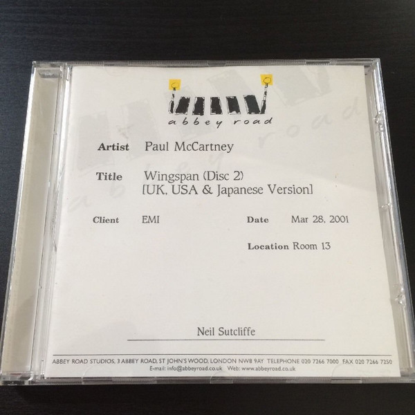 Paul McCartney – Wingspan (Disc 2) (UK, USA, & Japanese version 