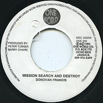 descargar álbum Donovan Francis - Mission Search And Destroy