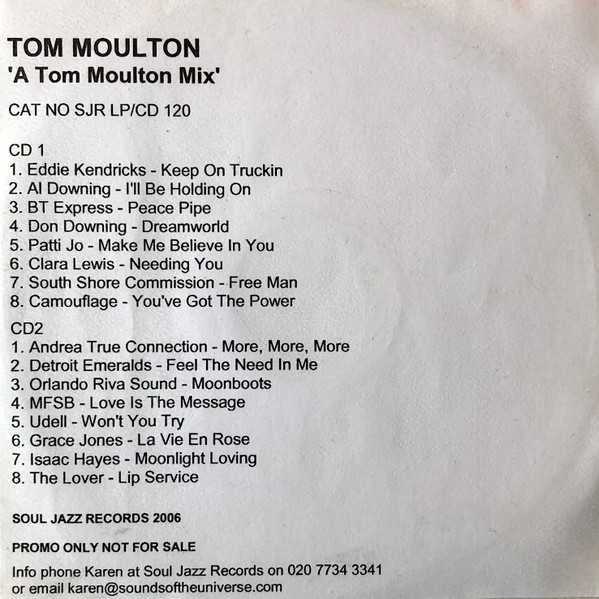 Tom Moulton – A Tom Moulton Mix (2006, CD) - Discogs