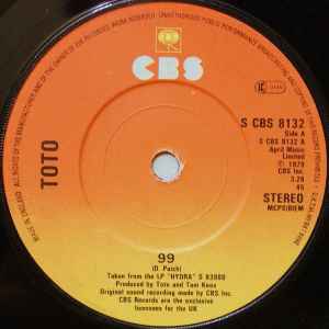 Toto – 99 (1980, Vinyl) - Discogs