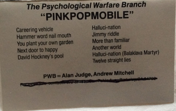 baixar álbum The Psychological Warfare Branch - Pinkpopmobile